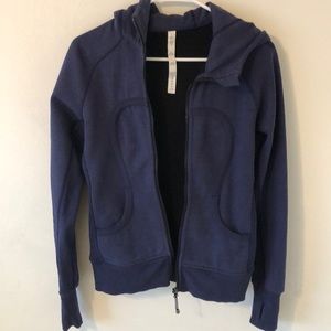 Blue lululemon zip up with fleece interior